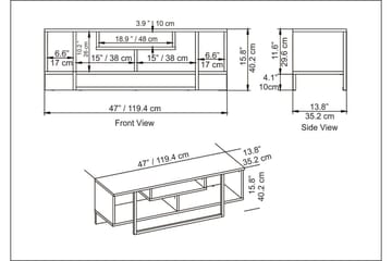 Andifli Tv-bänk 120x40,2 cm - Svart - Möbler - Tv möbel & mediamöbel - TV bänk & mediabänk