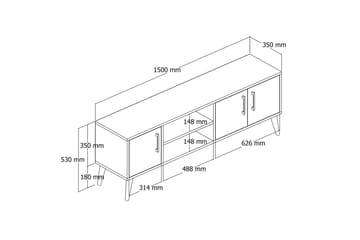 Andifli Tv-bänk 150x52 cm - Möbler - Tv möbel & mediamöbel - TV bänk & mediabänk