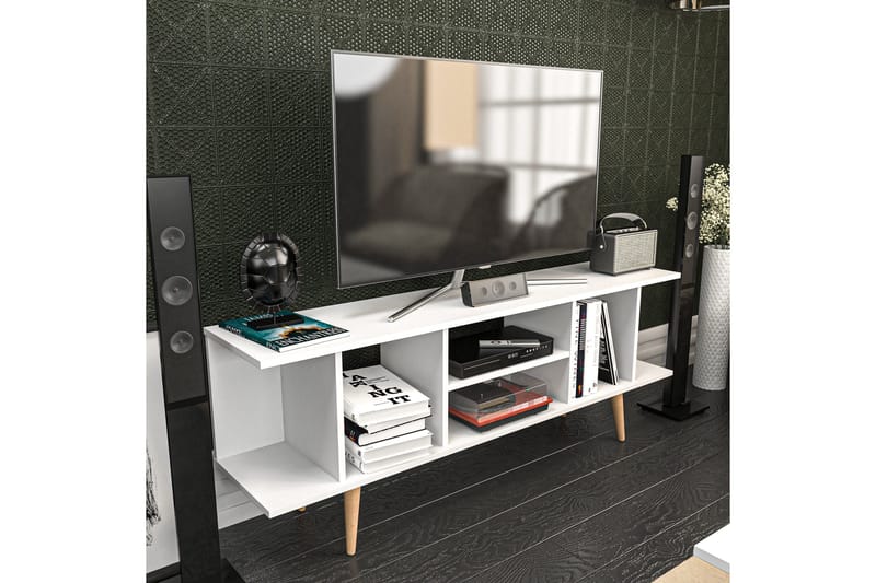 Andifli Tv-bänk 160x38,6 cm - Vit - Möbler - Tv möbel & mediamöbel - TV bänk & mediabänk