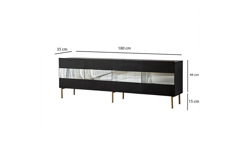 Arioch Tv-bänk 180 cm - Grå - Möbler - Tv möbel & mediamöbel - TV bänk & mediabänk