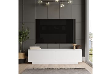 Caswell Golvstående Tv-bänk 140 cm med Förvaring i Målat Trä - Vit - Möbler - Tv möbel & mediamöbel - TV bänk & mediabänk