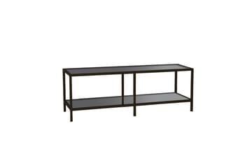 Condurso Golvstående Tv-bänk 130 cm i Metall och Glas - Rökgrå - Möbler - Tv möbel & mediamöbel - TV bänk & mediabänk