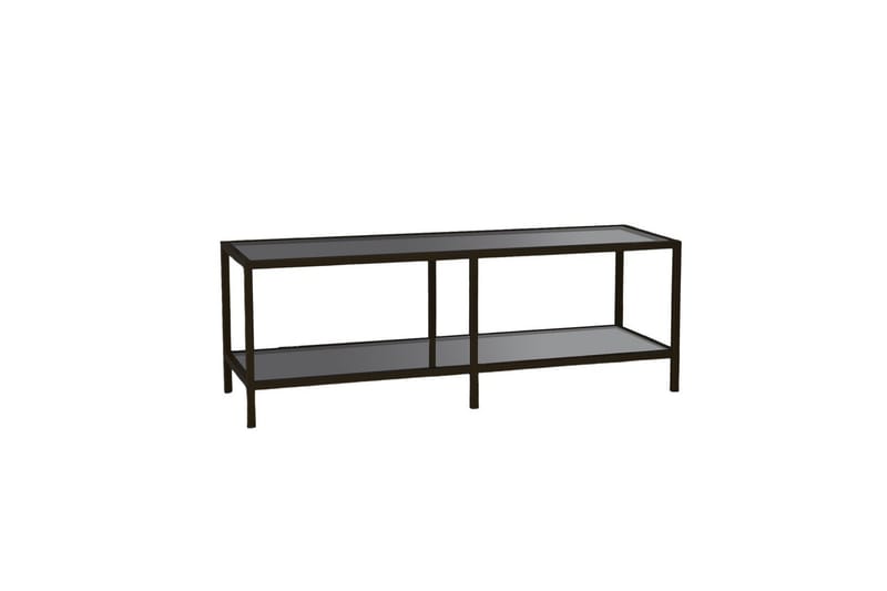 Condurso Golvstående Tv-bänk 130 cm i Metall och Glas - Rökgrå - Möbler - Tv möbel & mediamöbel - TV bänk & mediabänk