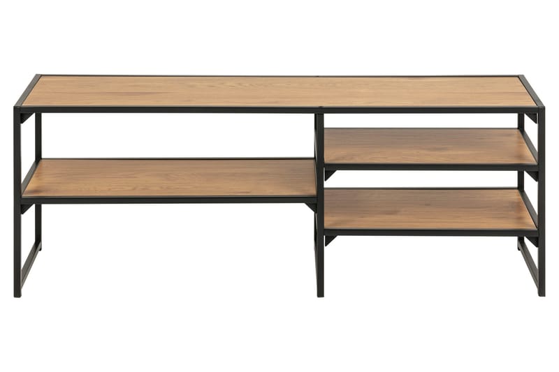 Hasslevik Golvstående TV Bänk 120 cm med Förvaring i Ek - Brun - Möbler - Tv möbel & mediamöbel - TV bänk & mediabänk
