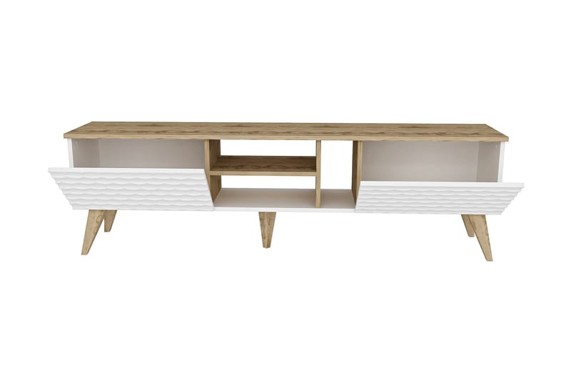 Hejde TV-Bänk 180 cm - Vit/Brun - Möbler - Tv möbel & mediamöbel - TV bänk & mediabänk