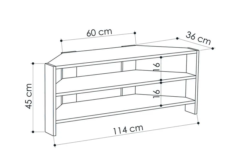 Homitis Tv-bänk 114 cm - Vit - Möbler - Tv möbel & mediamöbel - TV bänk & mediabänk
