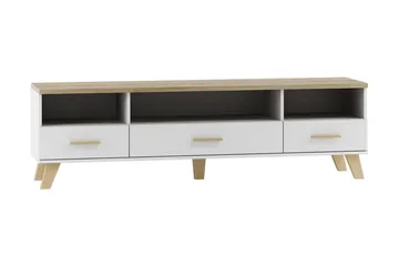 Kardos TV-bänk 180 cm - Vit/Ek - Möbler - Tv möbel & mediamöbel - TV bänk & mediabänk
