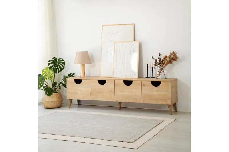 Khalidur Tv-bänk 180 cm - Ek - Möbler - Tv möbel & mediamöbel - TV bänk & mediabänk