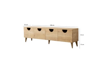 Khalidur Tv-bänk 180 cm - Ek - Möbler - Tv möbel & mediamöbel - TV bänk & mediabänk