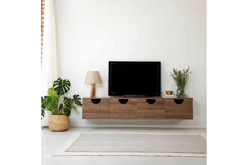 Khalidur Tv-bänk 180 cm - Valnöt - Möbler - Tv möbel & mediamöbel - TV bänk & mediabänk