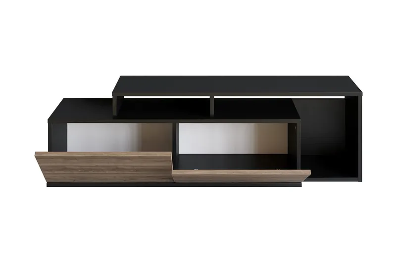 Lameyze Tv-bänk 150 cm - Svart/Mörkbrun - Möbler - Tv möbel & mediamöbel - TV bänk & mediabänk