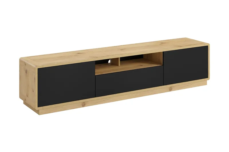 Louetta Tv-bänk 200 cm, Brun/Svart