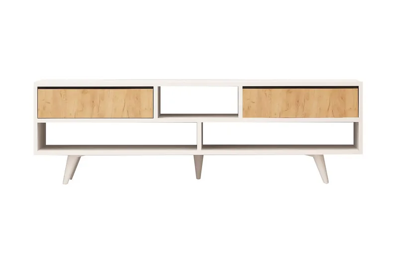Mod Design Tv-bänk 140 cm - Vit/Brun - Möbler - Tv möbel & mediamöbel - TV bänk & mediabänk