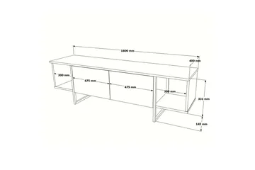 Mushir Tv-bänk 160 cm - Vit - Möbler - Tv möbel & mediamöbel - TV bänk & mediabänk