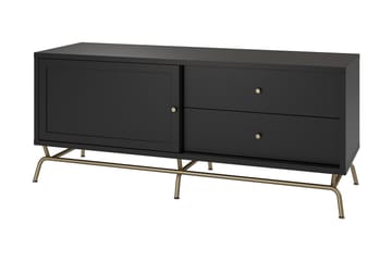 Nova Golvstående TV-bänk 150 cm med Förvaring i Målat Trä - Svart - Möbler - Tv möbel & mediamöbel - TV bänk & mediabänk