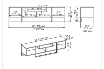 Rinorea Tv-bänk 150x40 cm - Svart - Möbler - Tv möbel & mediamöbel - TV bänk & mediabänk