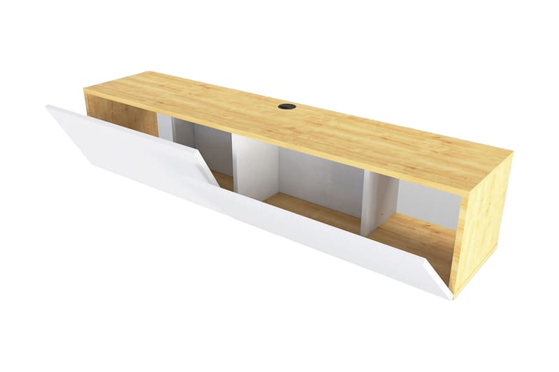 Rinorea Tv-bänk 159,7x34,1 cm - Vit - Möbler - Tv möbel & mediamöbel - TV bänk & mediabänk
