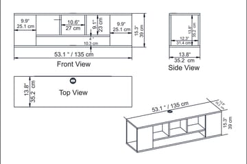 Risnabben TV-bänk 135 cm - Brun - Möbler - Tv möbel & mediamöbel - TV bänk & mediabänk