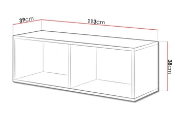 Roco TV-bänk 112,5x39x37,5 cm Black - Möbler - Tv möbel & mediamöbel - TV bänk & mediabänk