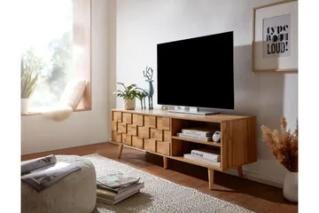 Seddik Tv-bänk 51x160 cm Rektangulär - Brun - Möbler - Tv möbel & mediamöbel - TV bänk & mediabänk