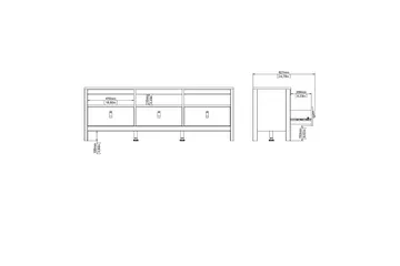 Vallvidera Tv-bänk 151 cm - Svart/Natur - Möbler - Tv möbel & mediamöbel - TV bänk & mediabänk