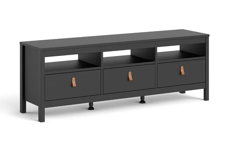 Vallvidera Tv-bänk 151 cm - Svart/Natur - Möbler - Tv möbel & mediamöbel - TV bänk & mediabänk