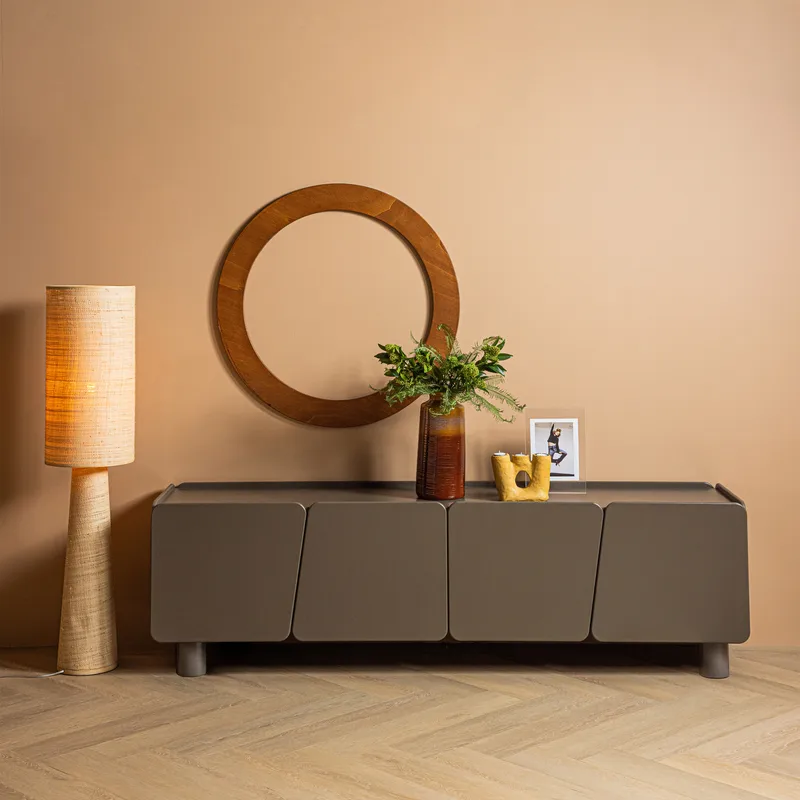 Tv-bänk Root 200 cm - Tryffelbrun - Möbler - Tv möbel & mediamöbel - TV bänk & mediabänk