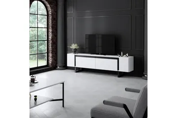 TV-bänk Sozi Vit / Svart - Vit / Svart - Möbler - Tv möbel & mediamöbel - TV bänk & mediabänk