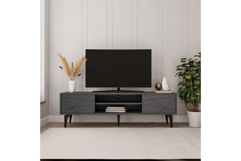 TV-bänk Sudama Antracit - Antracit - Möbler - Tv möbel & mediamöbel - TV bänk & mediabänk