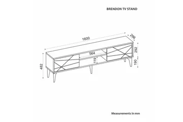 TV-bänk Sudama Valnöt - Valnöt - Möbler - Tv möbel & mediamöbel - TV bänk & mediabänk