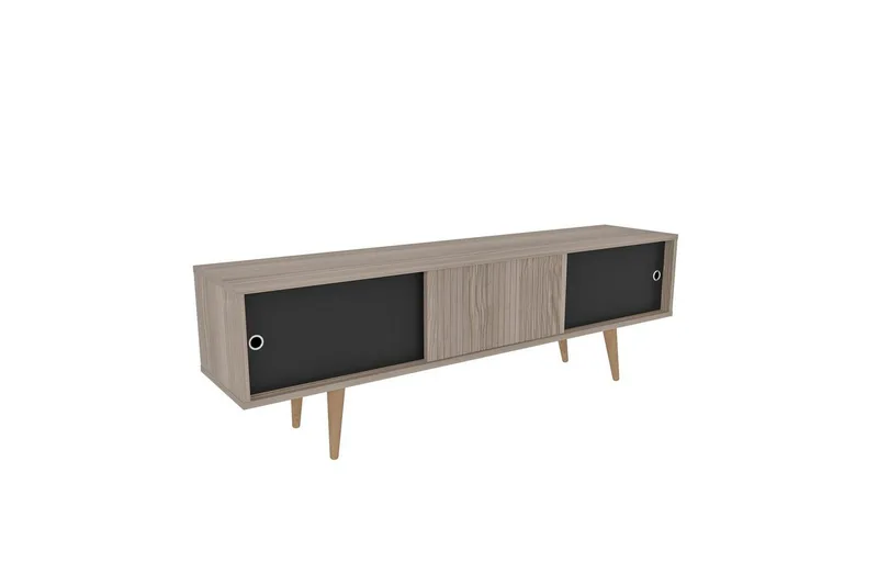 TV-bänk Ticoman Ek / svart - Ek / svart - Möbler - Tv möbel & mediamöbel - TV bänk & mediabänk