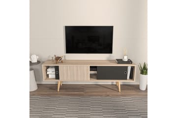 TV-bänk Ticoman Ek / svart - Ek / svart - Möbler - Tv möbel & mediamöbel - TV bänk & mediabänk