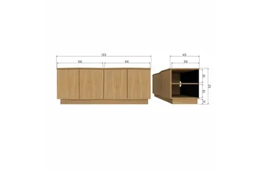 TV-enhet Zuma - 133 cm - Möbler - Tv möbel & mediamöbel - TV bänk & mediabänk