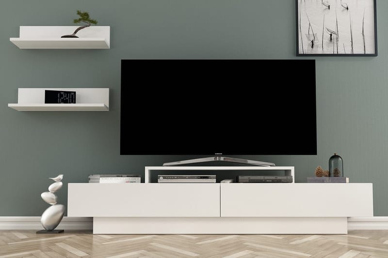 Hejde TV-Möbelset 180 cm, Vit