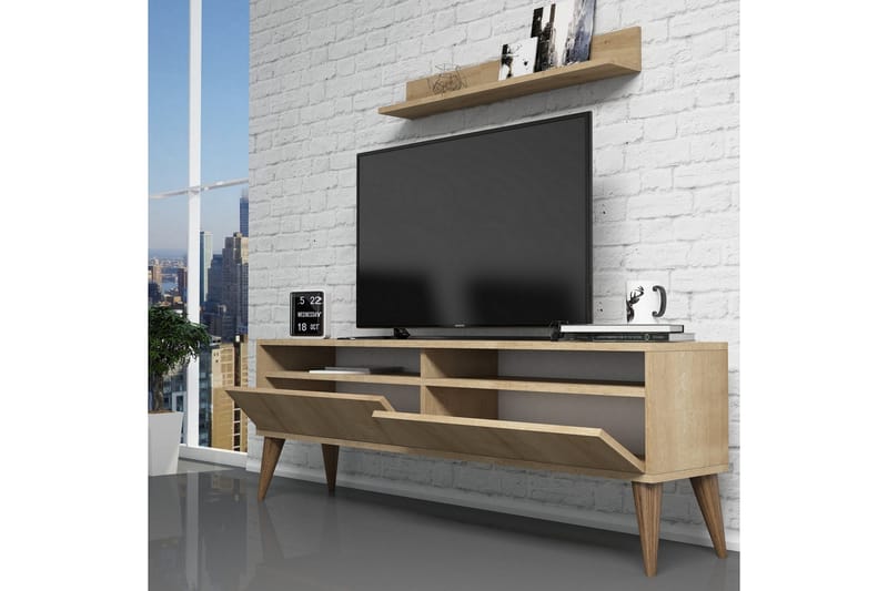 Hoptrup Vardagsrumsset 150 cm - Ek/Brun - Möbler - Tv möbel & mediamöbel - TV-möbelset