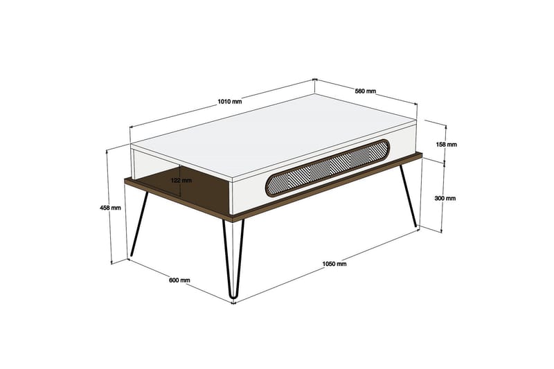 Hovdane TV-Möbelset 145 cm - Brun - Möbler - Tv möbel & mediamöbel - TV-möbelset