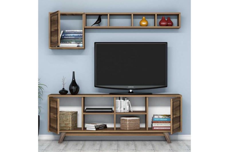 Hovdane TV-Möbelset 160 cm - Brun/Ek - Möbler - Tv möbel & mediamöbel - TV-möbelset