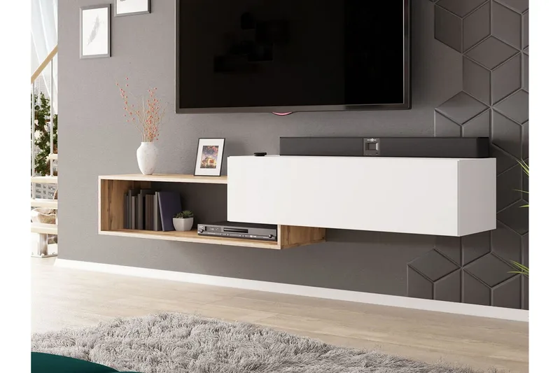 Carbost Tv-skåp 210 cm - Vit - Möbler - Tv möbel & mediamöbel - TV bänk & mediabänk