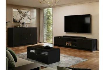 Novaj TV-skåp 180 cm - Svart - Möbler - Tv möbel & mediamöbel - TV bänk & mediabänk