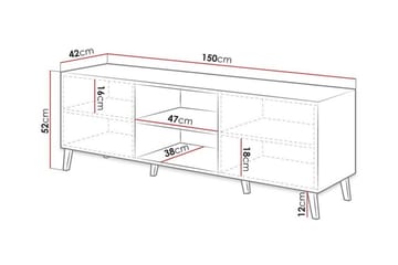 Strontian Tv-skåp 150 cm Scandinavian Choice Graphite - Möbler - Tv möbel & mediamöbel - TV bänk & mediabänk