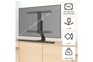 TV Stativ Hama Upp till 65 Svart - Svart - Möbler - Tv möbel & mediamöbel - Mediastativ & väggfäste