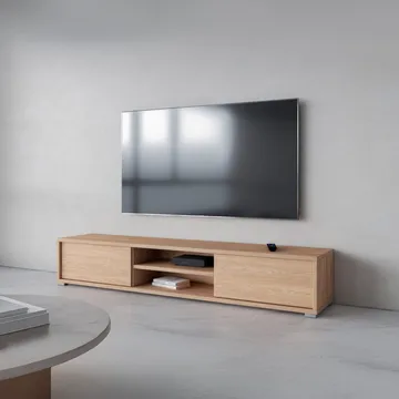 Vägghängd TV-bänk Frida 2 luckor upp - Oljad Ek - Möbler - Tv möbel & mediamöbel - TV bänk & mediabänk