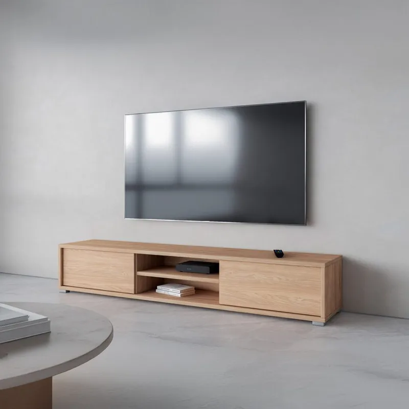 Vägghängd TV-bänk Frida 2 luckor upp - Oljad Ek - Möbler - Tv möbel & mediamöbel - TV bänk & mediabänk