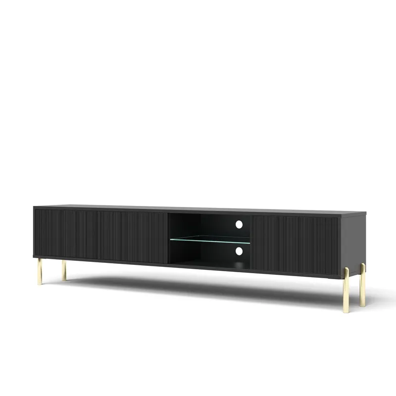 Virmani Tv-bänk 175 cm - Svart - Möbler - Tv möbel & mediamöbel - TV bänk & mediabänk