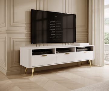 Walia Golvstående TV-bänk 162 cm med Förvaring i Målat Trä - Vit - Möbler - Tv möbel & mediamöbel - TV bänk & mediabänk