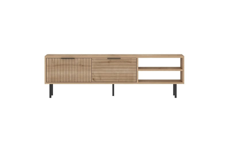 Wenus Golvstående Tv Bänk 150 cm med Förvaring i Ek - Beige - Möbler - Tv möbel & mediamöbel - TV bänk & mediabänk
