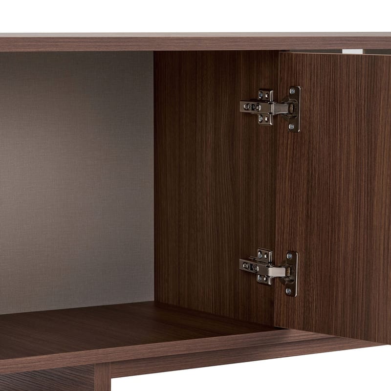 Zavio TV-bänk 180 cm med Förvaring, Trä- och Valnötsutseende - Brun - Möbler - Tv möbel & mediamöbel - TV bänk & mediabänk