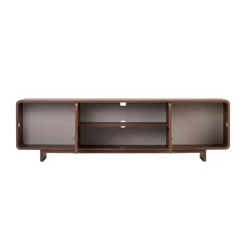 Zavio TV-bänk 180 cm med Förvaring, Trä- och Valnötsutseende - Brun - Möbler - Tv möbel & mediamöbel - TV bänk & mediabänk
