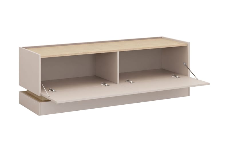 Zelric Golvstående Tv-bänk 150 cm med Förvaring i Trä - Beige - Möbler - Tv möbel & mediamöbel - TV bänk & mediabänk
