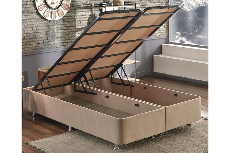 Adilen Kontinentalsäng 180x200 cm - Ljusbrun - Möbler - Säng - Komplett sängpaket